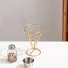 Ice Cream Cone Holders Stainless Steel French Fries Stands Food Cone Display Stand for Individual Waffle Pizza Charcuterie Restaurant Party Supplies