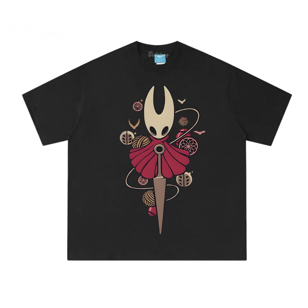 Hollow Knight Silksong Tee Indie Gamer Team Cherry Merch 100% Cotton T Shirts 2026 New Spring and Summer Handsome Fashion Tops