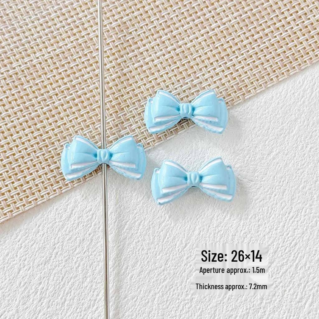 Macaron Pastel Bow Bead DIY Bead String: Phone Chain, Necklace, Keychain, Hair Jewelry Accessories