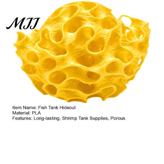 Aquatic Landscaping Accessories Aquarium Shrimp Cave, 3D Printed Honeycomb Betta Hide, Fish Tank Breeding Cave Hideout, Porous Sphere Shelter
