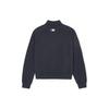 MLB New York Yankees Logo Short High Neck Half Zip Sweatshirt Women sweatshirt Black 3FMTB0341-50BKS