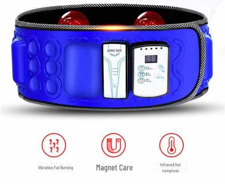 

Вибрационный массажный пояс для похудения - многофункциональный, интеллектуальный электрический горячий компресс X7 charging model синий