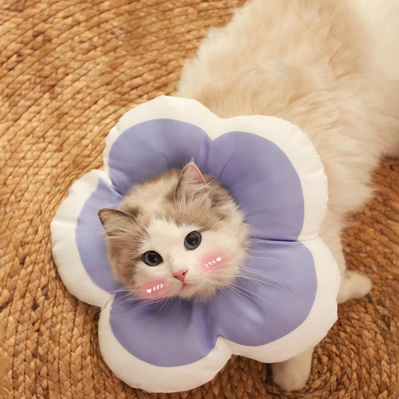 Adjustable Cat Recovery Collar Cat Elizabethan Collar Pet Dog Neck Cone Recovery Collar for Anti-Bite Lick Surgery