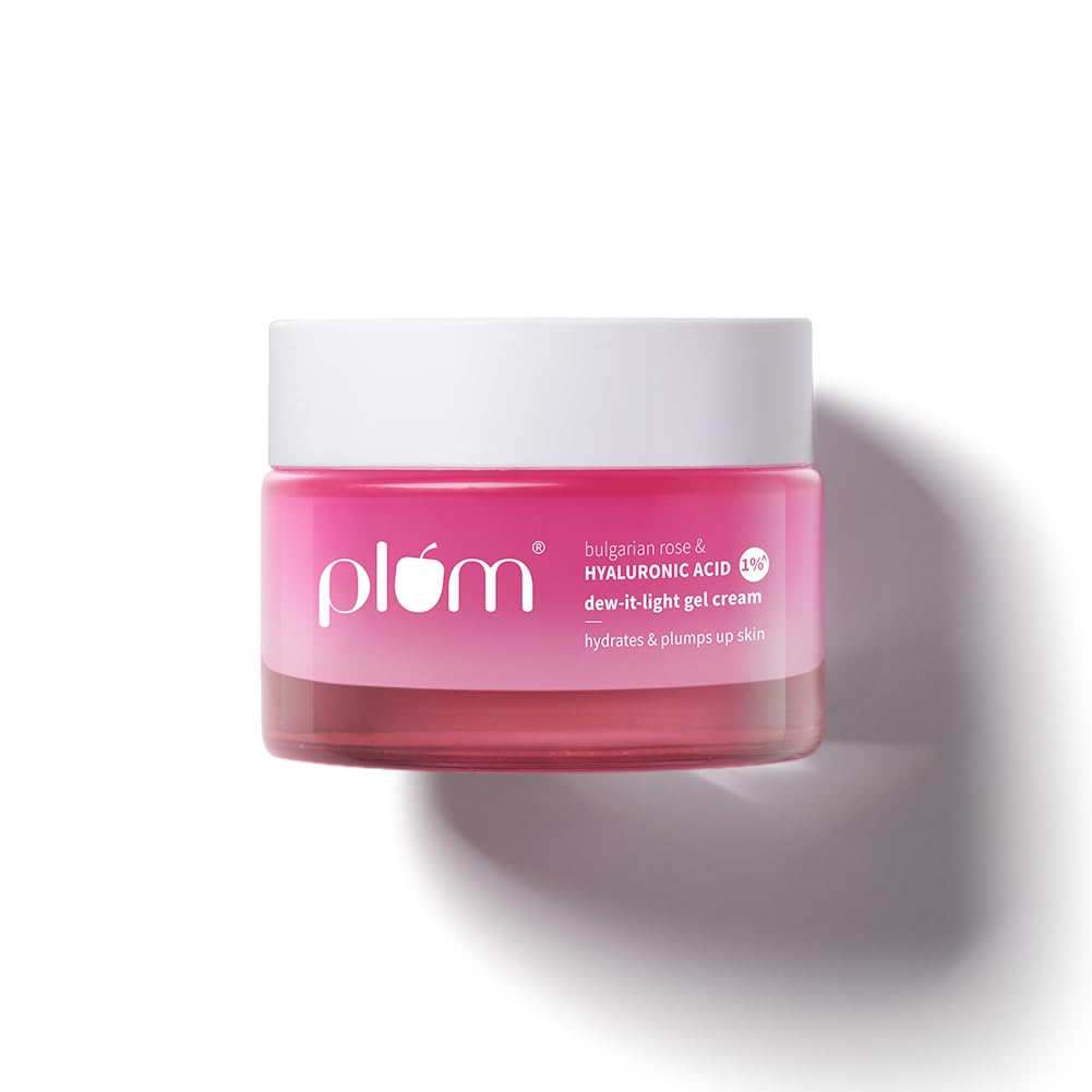 Plum Hyaluronic Acid Dew It Light Gel Moisturizer 120H Hydration Oil Free Daily Face Cream For All Skin Types 50 g