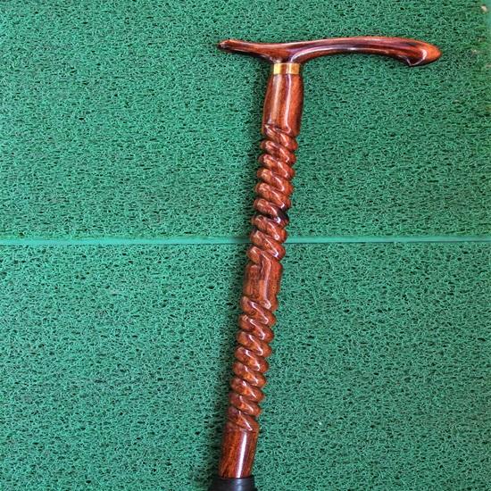 Wooden Handcrafted Hand Painted Walking Stick Cane Foldable 91.44 Cm