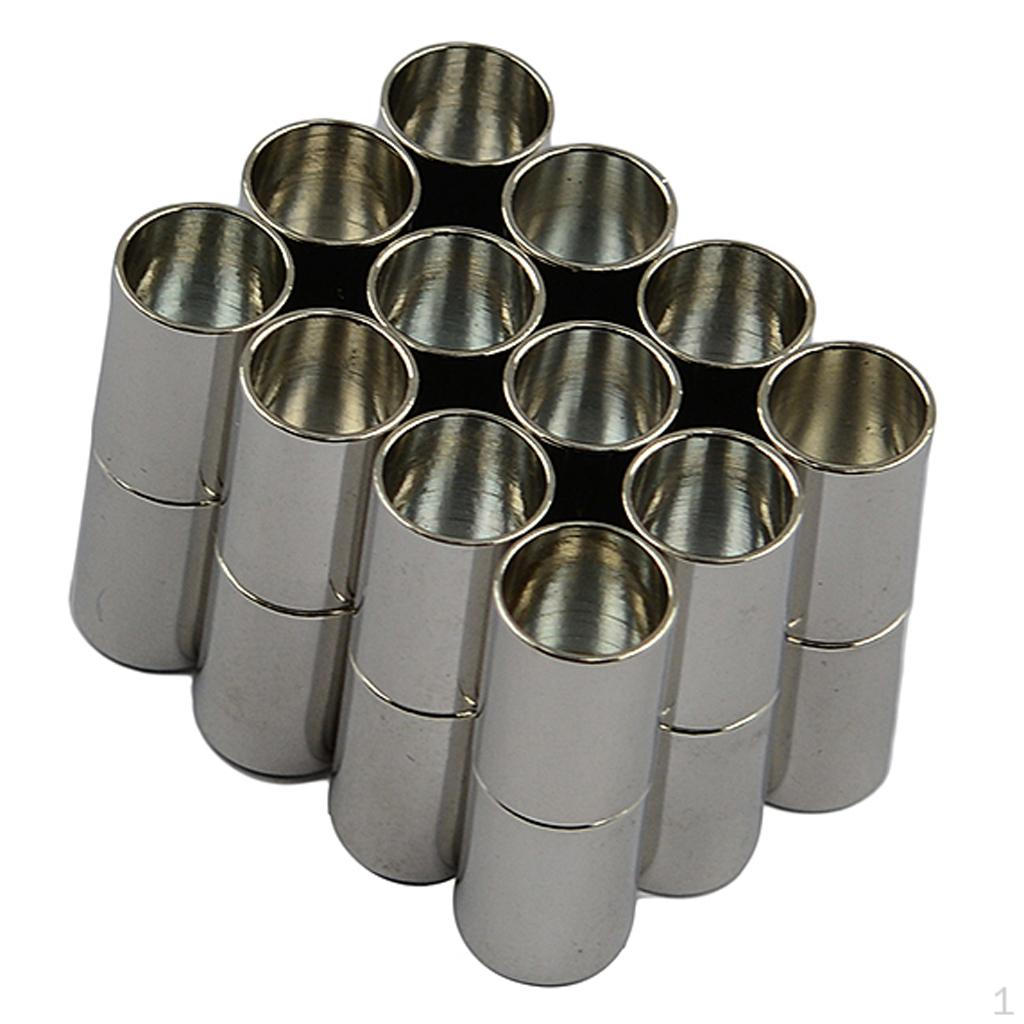 12 Set Gold/Silver Plated Clasps Tube Cord Ends - Fits 5mmm