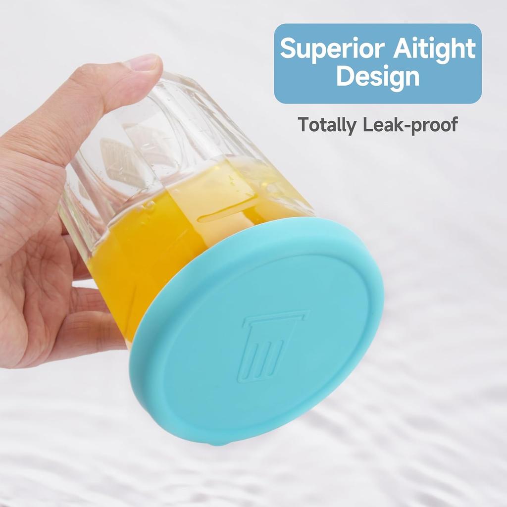 4 Pack Silicone Replacement Lids for Luminarc Working Glass, BPA Free Storage Covers Fit 14 Ounce Dof & 21 Ounce Dof & 23.25 Ounce Coolers,