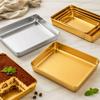 Stainless Steel Cake Tray Gold Silver Storage Tray Versatile Multi-sizes Tray  For Refrigerators