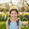 Colorful Rabbit Ears Headband Floral Bunny Ears Hair Hoop Cute Easter Headwear  Cosplay Headbands