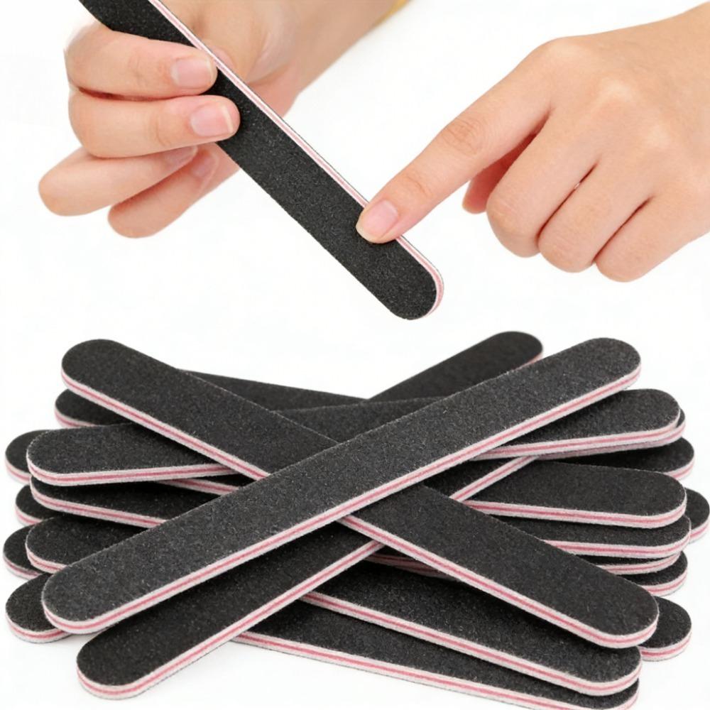 5Pcs Emery Board Nail Files, Straight Sandpaper Nail Buffering Files, Professional Manicure Pedicure DIY Nail Art Tools