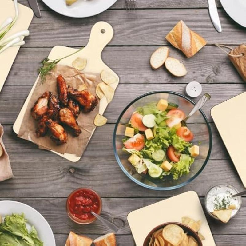2pcs 30x16cm Big Size Cutting Board for Craft Unfinished Wooden Charcuterie Boards Blank Wooden Boards Paddle for Christmas Diy