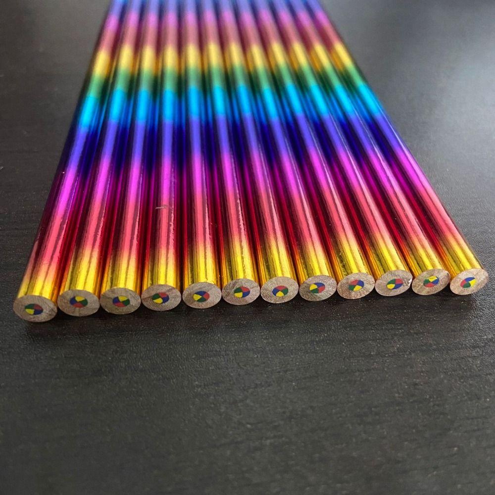 12Pcs Drawing Colored Pencil Set Painting Multi-color Pen Graffiti Rainbow Pencils School Supplies