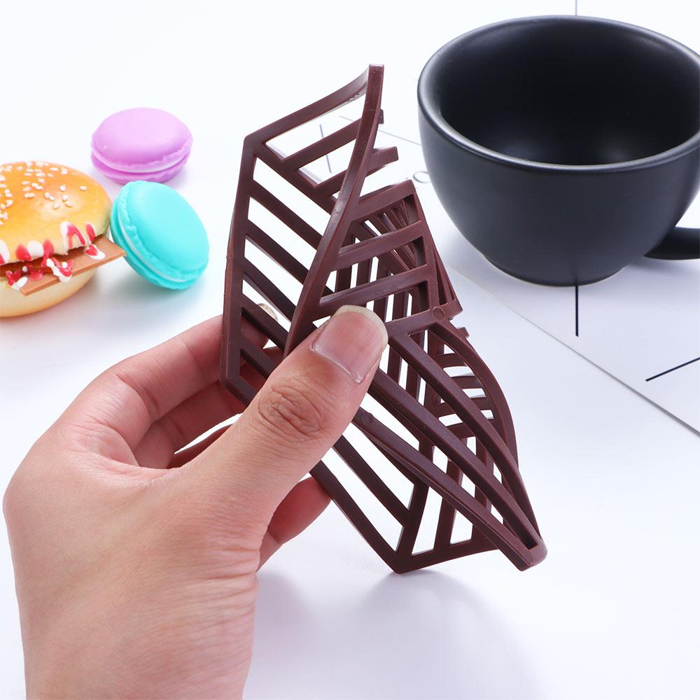 Desktop Geometric Hollow Non-slip Silicone Heat Resistance Trivet Mats Coaster Cup Pad Placemat