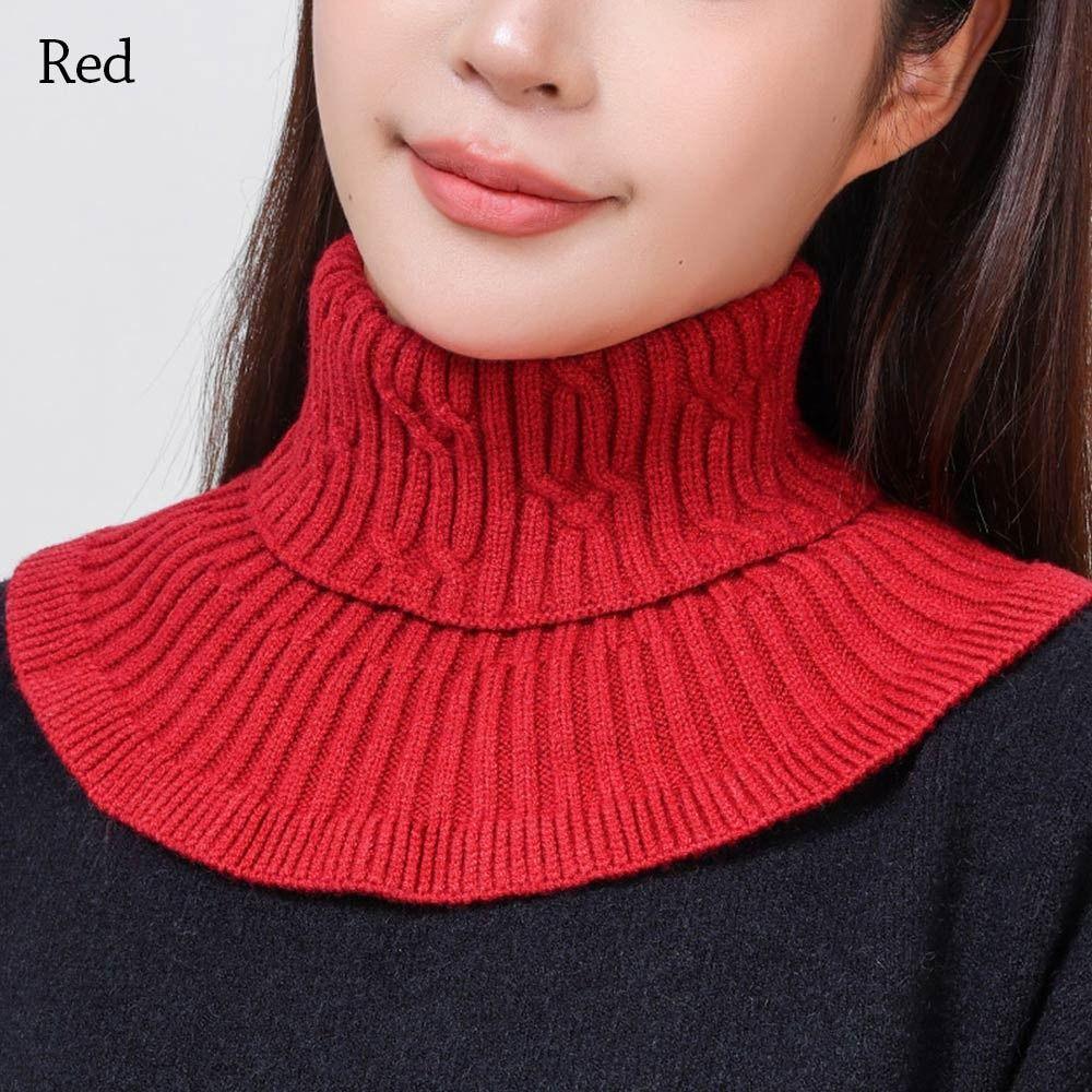 Windproof Scarf Warm Neck Warmer Fashion Knitted Fake Collar  for Men Women