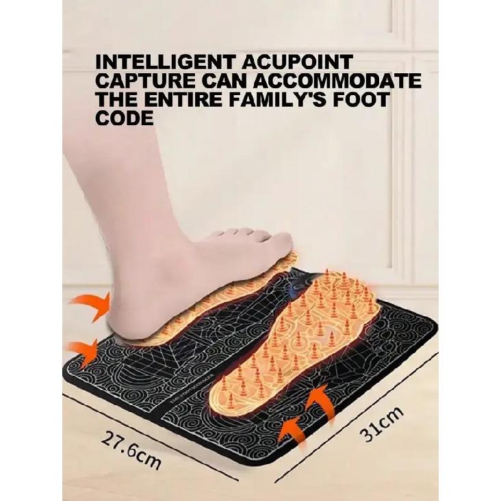 2026 Foot Massager for Relaxation, Automatic Pulse Foot Massage Pad with Heat, Soothing Foot Care Mat for Home Use