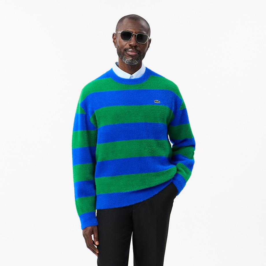 Lacoste Men's Double-Face Stripe Pullover AH2915-54NICJ