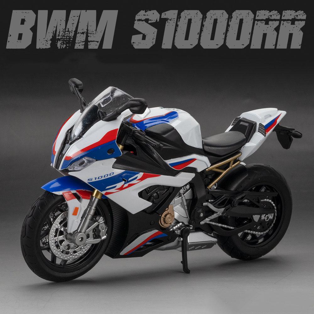 Alloy Motorcycle Toys Diecast Miniature Car Front Wheel Steering Motorbike Children Christmas Gift