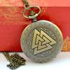 Vintage Folded Triangle Pyramid Pocket Watch - Large Retro Design