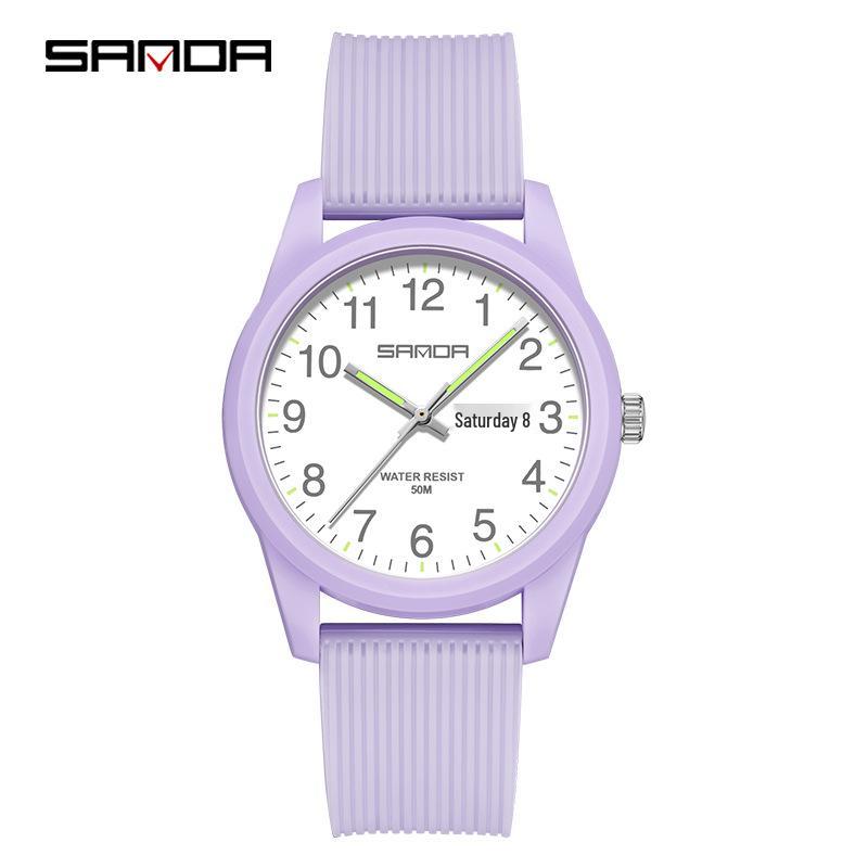 Sanda Creative Calendar Wristwatch for Students – Versatile Fashion Dial for Men & Women