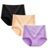 Set of 3 High-Waisted Women's Jacquard Panties - Sexy, Postpartum Abdomen Control, Hip Lift Design.