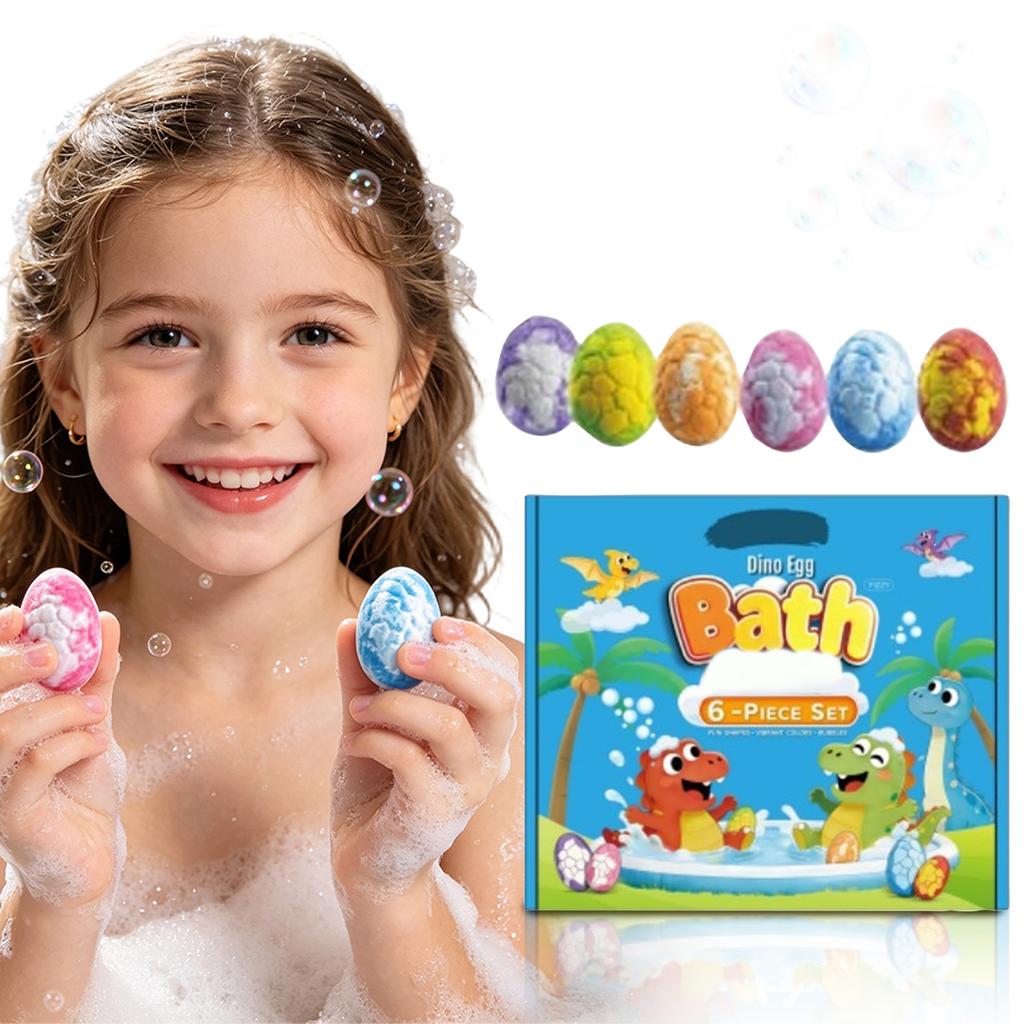 Colorful Dinosaur Egg Bath Ball, Dinosaur Egg Toy Set Of 6 Pieces,bath Ball