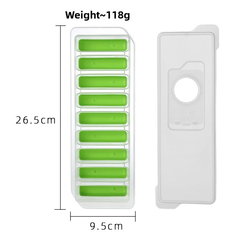 Ice-making Box, Long Rectangular Cylindrical Ice Container, Jelly Ice Mold, Plastic Easy-to-release Mold, Ice Cube Mold Set
