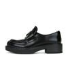 Cowhide Version~ Come On, Come On, P's Thick-soled Thick-heeled Leather Triangular Standard Women's Small Leather Shoes