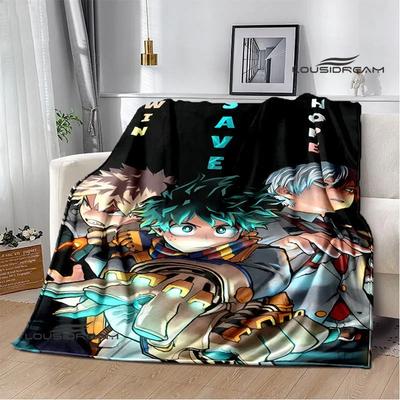 Decke mit Cartoon-Aufdruck „My Hero Academia“, warme Flanelldecken, weiche und bequeme Decke, Reisedecke für Zuhause, Geburtstagsgeschenk