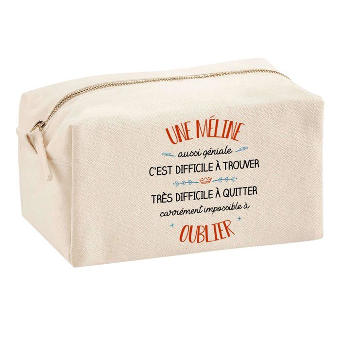 Tote bag - PLANETEE - Une Méline Aussi Géniale - Coton imprimé en France - Grande contenance - Anses solides