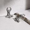 Vnox Heavy Viking Thor's Hammer Earrings for Men, Chunky Stainless Steel Punk Rock Earrings Jewelry Gift