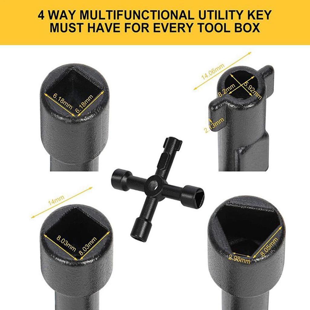 Water Meter Key T-Shaped Anti-Slip Valve Wrench Garden Valve Spanner For Plumbing Irrigation Outdoor Backyard Garden Lawn