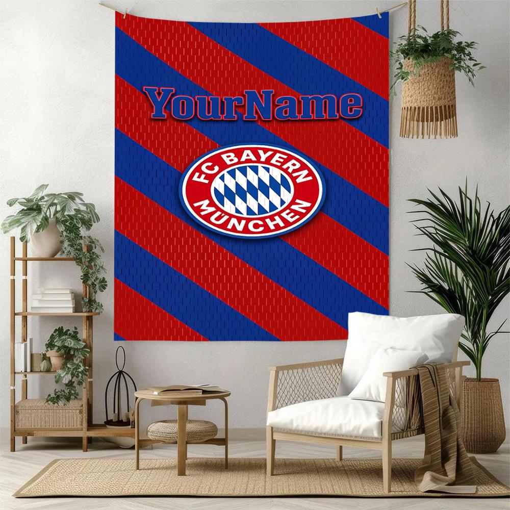 Bayern Munich Custom Your Name Wall Decor Tapestry Art For Pet Memorial Birthdaywedding Party Backdrop Family Gift