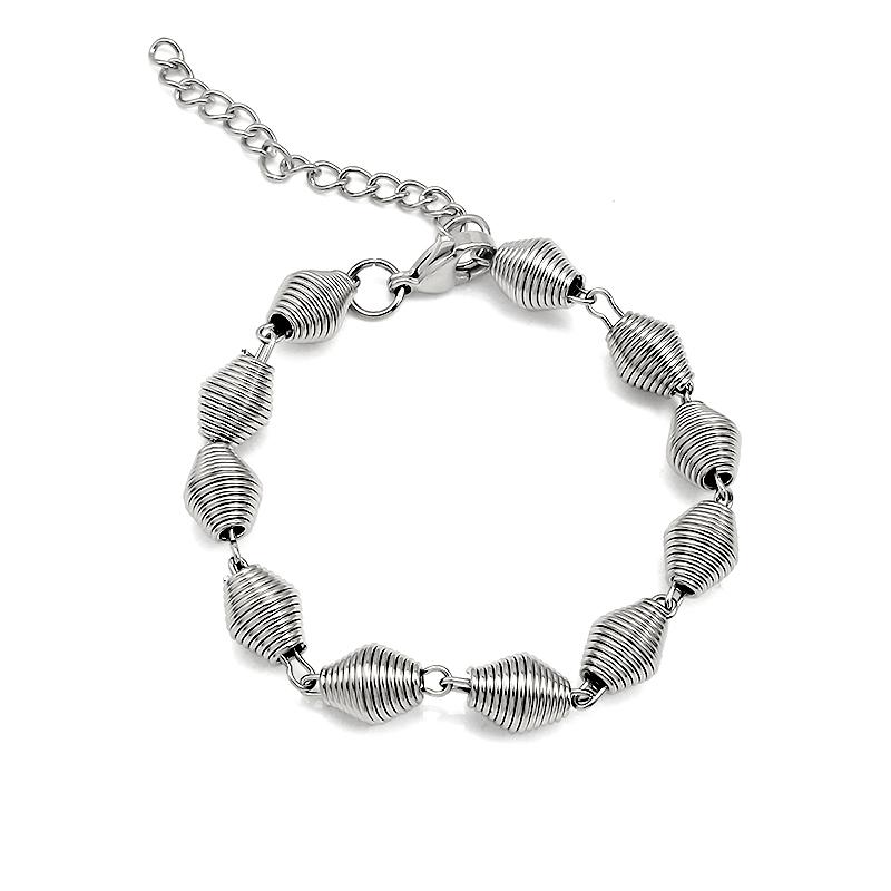 

High Quality Stainless Steel Necklace Jewelry Gold Threaded Chain 18k Gold Plated Adjustable Men Women Buckle Bracelet