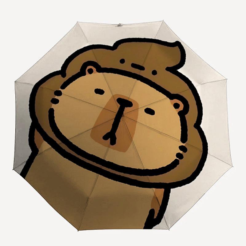 

1pc Cute Capybara Umbrella - Portable Home Essential, Durable Iron Frame with Rod Structure, Fashion Lovers yy250910063