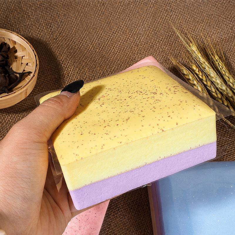 Butter Toast Squishy Slow Rising Squeeze Toy Soft Stress Relief Decompression Fidget Toy Kawaii Gift for Kids Adults