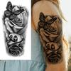 1 Blatt Löwenkrieger Kompass Piratenschiff Temporäre Tattoos für Männer Frauen Erwachsene Fake Tattoo Aufkleber Totenkopf Gangster Ärmel