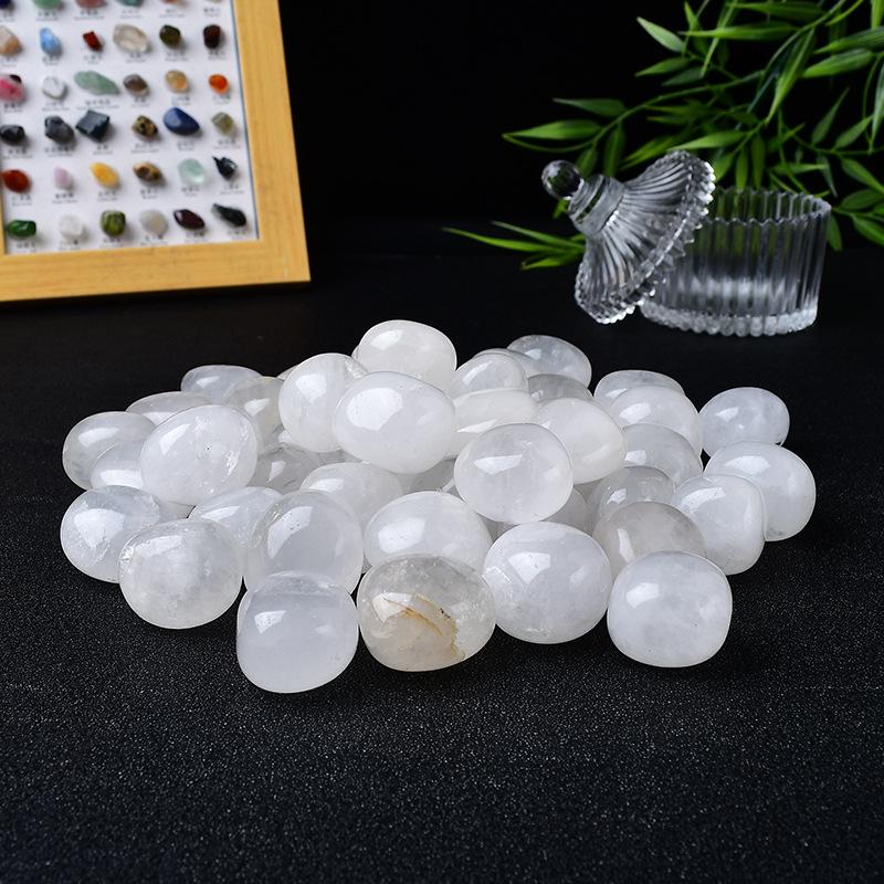 Large Natural White Tumbled Crystal Stones for Decorative Use in Fish Tanks or Buddha Displays