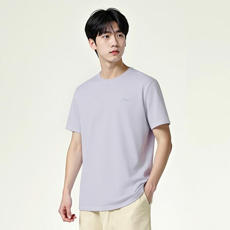 LI-NING Summer New Men's Short Sleeve T-Shirt Lightweight Breathable Comfortable Crew Neck Simple Fashion Casual Sports T-Shirt
