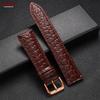 Crocodile Pattern Design Leather Watch Strap 16mm 18mm 19mm 20mm 21mm 22mm Universal Watchbands Casual Business Wristwatch Band