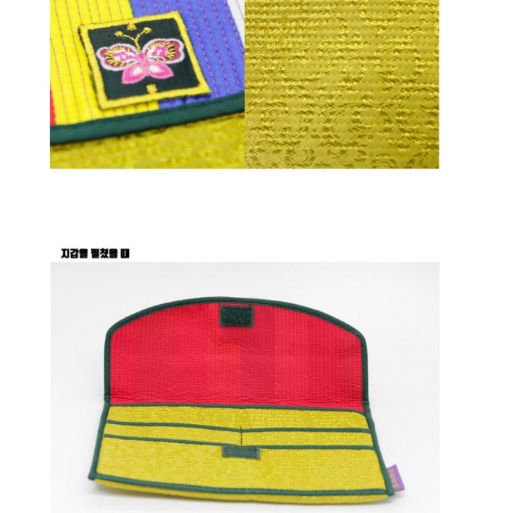 Colorful Silk Korean Quilted Long Wallet