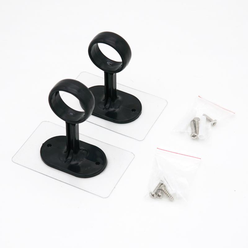 2/4Pcs Heavy-Adhesive Ceiling Curtain Rod Brackets - No Drilling Installation, Adjustable Height, 1.2Inch Diameter Rod Holders