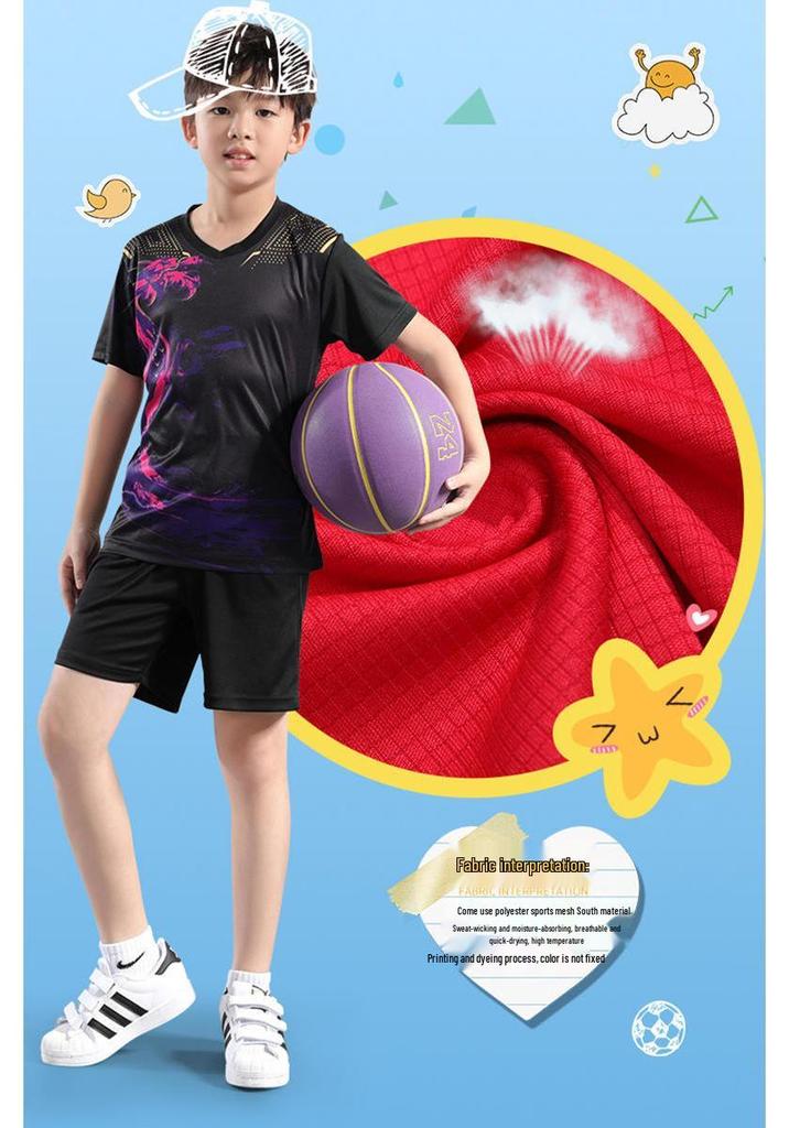 Kids' Quick-Dry Table Tennis and Badminton Sportswear Set