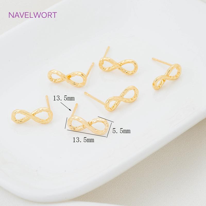 

Trendy Flower/ Infinity Stud Earrings, High Quality Gold Plated Fashion Post Earrings Jewelry For Women 1 pair