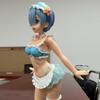 23CM Rem Anime Figure Re Zero Hajimeru Isekai Seikatsu Kawaii Ram Crystal Wedding Dress Model Doll Toys BANDAI PVC kara Kid Friendly Entertaining Fun