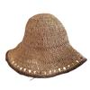 Summer new straw big eaves bucket hat women hollow straw hat travel vacation seaside basin hat