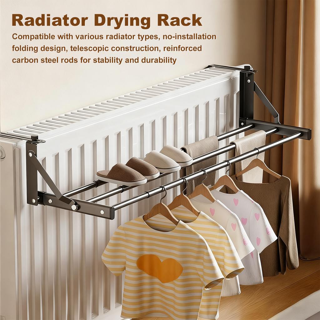 Space Saving Hangers Thicken Folding Shoes Storage Rack Adjustable Retractable Clothes Dryer for Laundry Room Organization