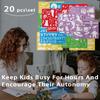 Kids Drawing Stencils Set: 20 pcs Large Plastic Templates with 300+ Patterns for Painting - Creative Gift for Girls & Boys