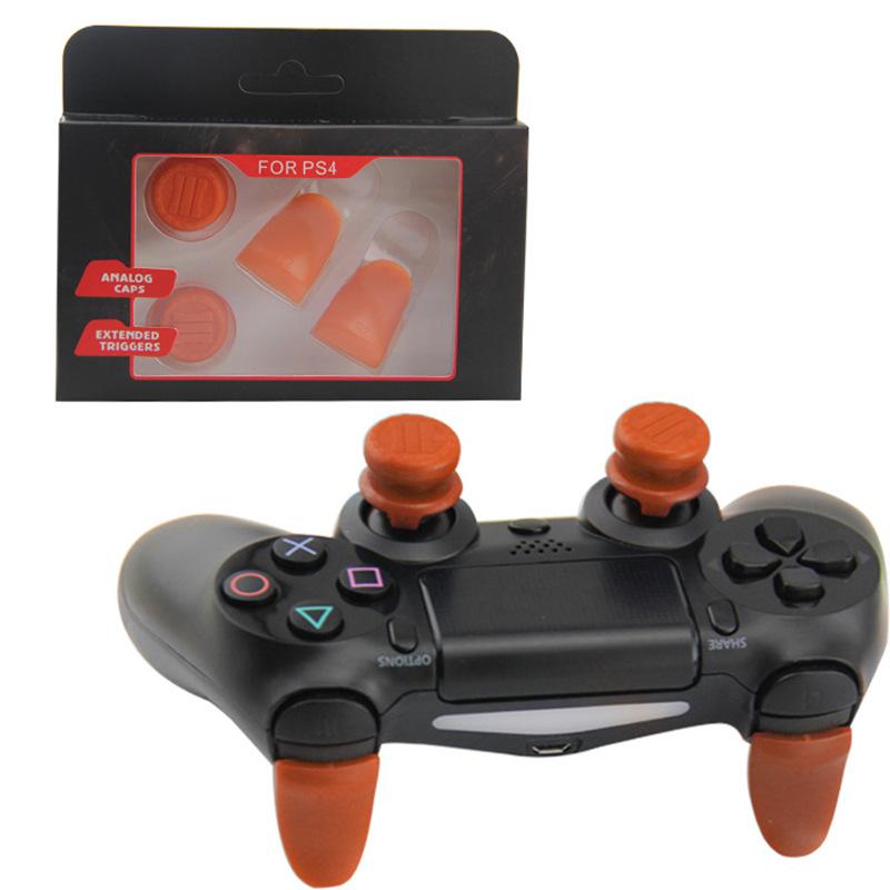 PS4 Controller Extension L2 R2 Trigger Grips, Long Button Caps for Gamepad оранжевый