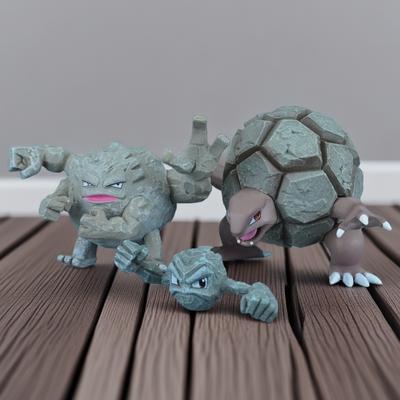 2-7cm Anime Pokemon Figur Geodude Evolutionskombination Actionfiguren PVC Sammelmodell Spielzeug für Kinder Geschenke