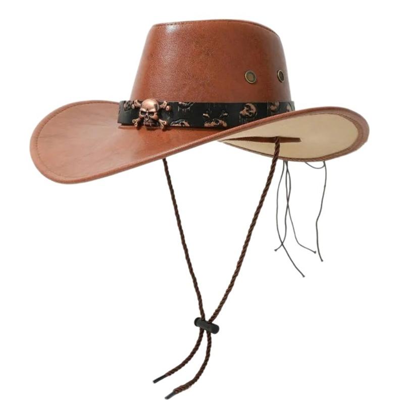 Classical  Cowboy Hat for Travel Wide Brimmed Hat Western Cowboy Hats for Boy Men Adults Cowboy Hats